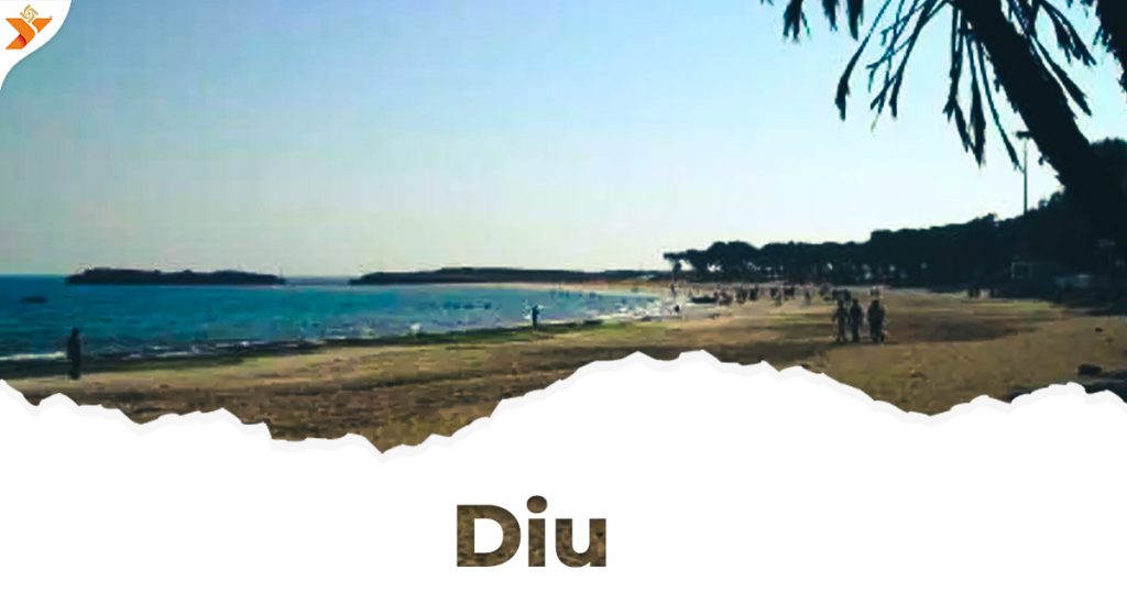 Scenic view of Diu Fort near the Arabian Sea, Diu, India.