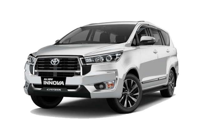 Premium Toyota Innova Crysta, stylish exterior and luxurious interior.